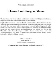 Kaminer, Wladimir — Ich mache mir Sorgen, Mama