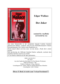 Wallace Edgar — Der Joker