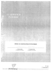 J. CALAVERA RUIZ Y E. GONZÁLEZ VALLE — Nº 14: JUNTAS EN CONSTRUCCIÓN DE HORMIGÓN