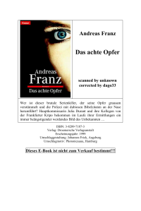 Franz Andreas — Das achte Opfer