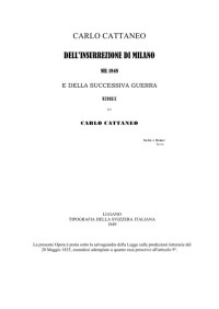 Carlo Cattaneo — Dell'insurrezione di Milano nel 1848 e della successiva guerra