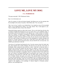 Wodehouse, P G — Love Me Love My Dog