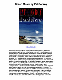 Conroy, Pat — Beach Music