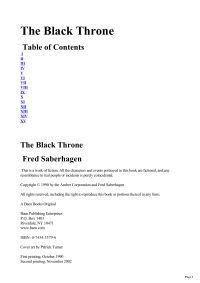 Saberhagen Fred — Black Throne