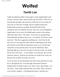 Lee Tanith — Wolfed