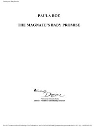 Roe Paula — The Magnate's baby promise