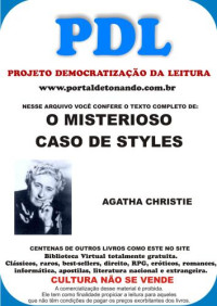 Agatha Christie — O misterioso caso de styles