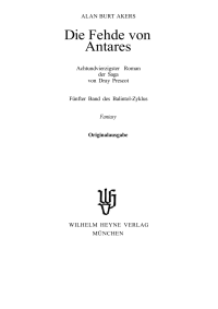 Akers, Alan Burt — Die Fehde von Antares