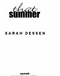 Dessen Sarah — That Summer