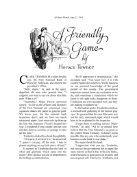 Towner Horace — A Friendly Game