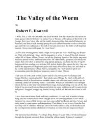 Howard, Robert Ervin — The Valley of the Worm