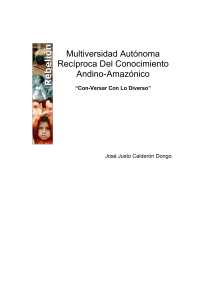 Calderon Dongo — Multiversidad Autonoma Del Conocimiento Andino Amazonico