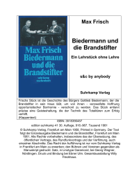 Frisch Max — Biedermann und die Brandstifter