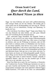 Card, Orson Scott — Quer durch das Land, um Richard Nixon zu toeten