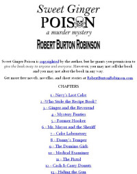 Robinson, Robert Burton — Sweet Ginger Poison