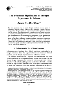 McAllister James — The Evidential Value of Thought Experiments in Science