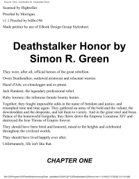 Green, Simon R — Deathstalker Honor