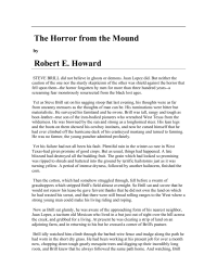 Howard, Robert Ervin — the Horror from the Mound