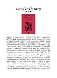 Robert Walser — Jakob Von Gunten. Un Diario