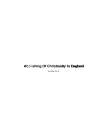 Swift Jonathan — Abolishing of Christianity in England