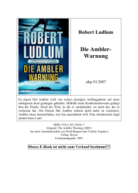 Ludlum Robert — Die Ambler-Warnung