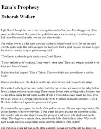 Walker Deborah — Ezra's Prophecy