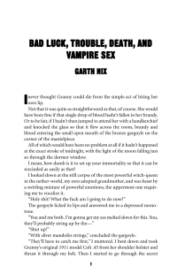 Nix Garth — Bad Luck, Trouble, Death, and Vampire Sex