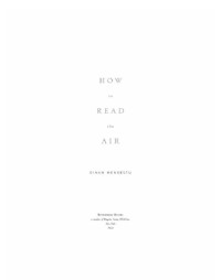 Mengestu Dinaw — How to Read the Air