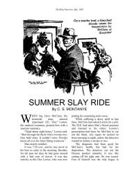 Montanye, C S — Summer Slay Ride
