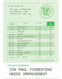 Fiorentino, Jon Paul — Needs Improvement