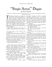 Hawk Paul — 'single Arrest' Dugan