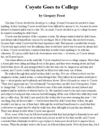 Frost Gregory — Coyote Goes to College