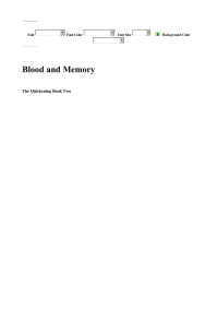 McIntosh Fiona — Blood and Memory