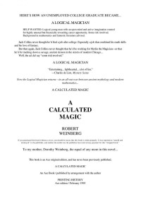Weinberg Robert — A Calculated Magic