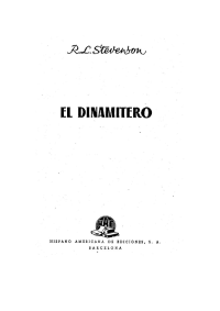 Stevenson, Robert Louis — El Dinamitero
