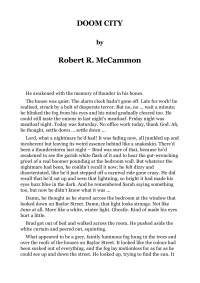 McCammon, Robert R — Doom City