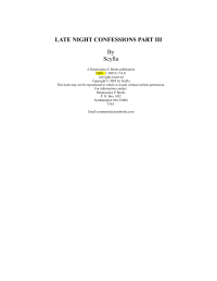 Scylla — The Late Night Confessions 3