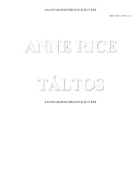Anne Rice — Táltos