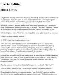 Bewick Simon — Special Edition