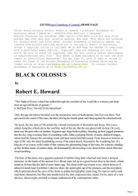 Howard, Robert E — Black Colossus