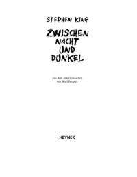 King Stephen — Zwischen Nacht und Dunkel