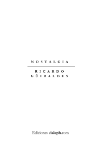 Guiraldes Ricardo — Nostalgia