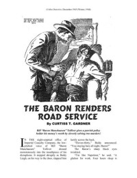 Gardner, Curtiss T — The Baron Renders Road Service