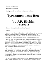 Rivkin, J V — Tyrannosaurus Rex