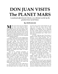  — Don Juan Visits the Planet Mars [part 1]