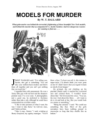 Ballard, W T — Models for Murder