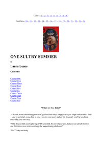 Leone Laura — One Sultry Summer