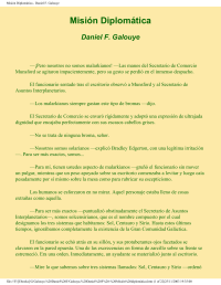 Galouye, Daniel F — Misión Diplomática