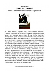 Gyòrgy Dalos  — Giù la cortina. Il 1989 e la fine delle dittature nell’Europa dell’Est