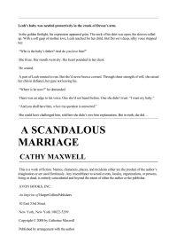 Maxwell Cathy — A Scandalous Marriage